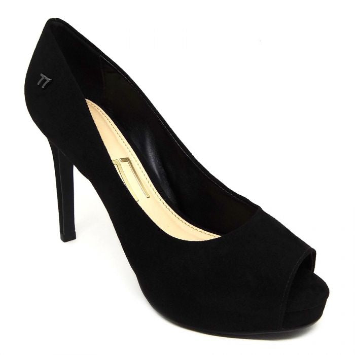 Peep Toe Preto Salto Fino