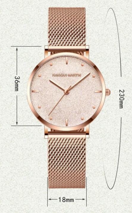 Relógio Feminino Dourado Glitter