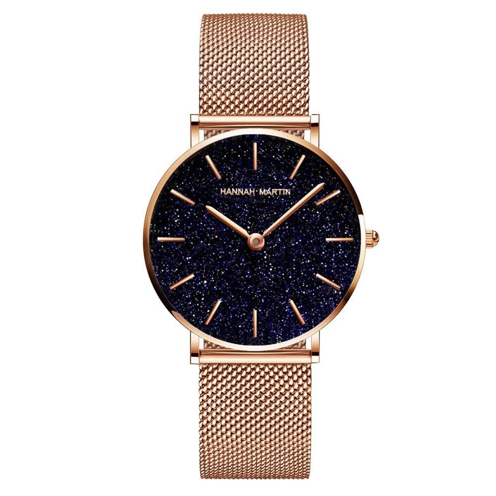 Relógio Feminino Dourado Glitter