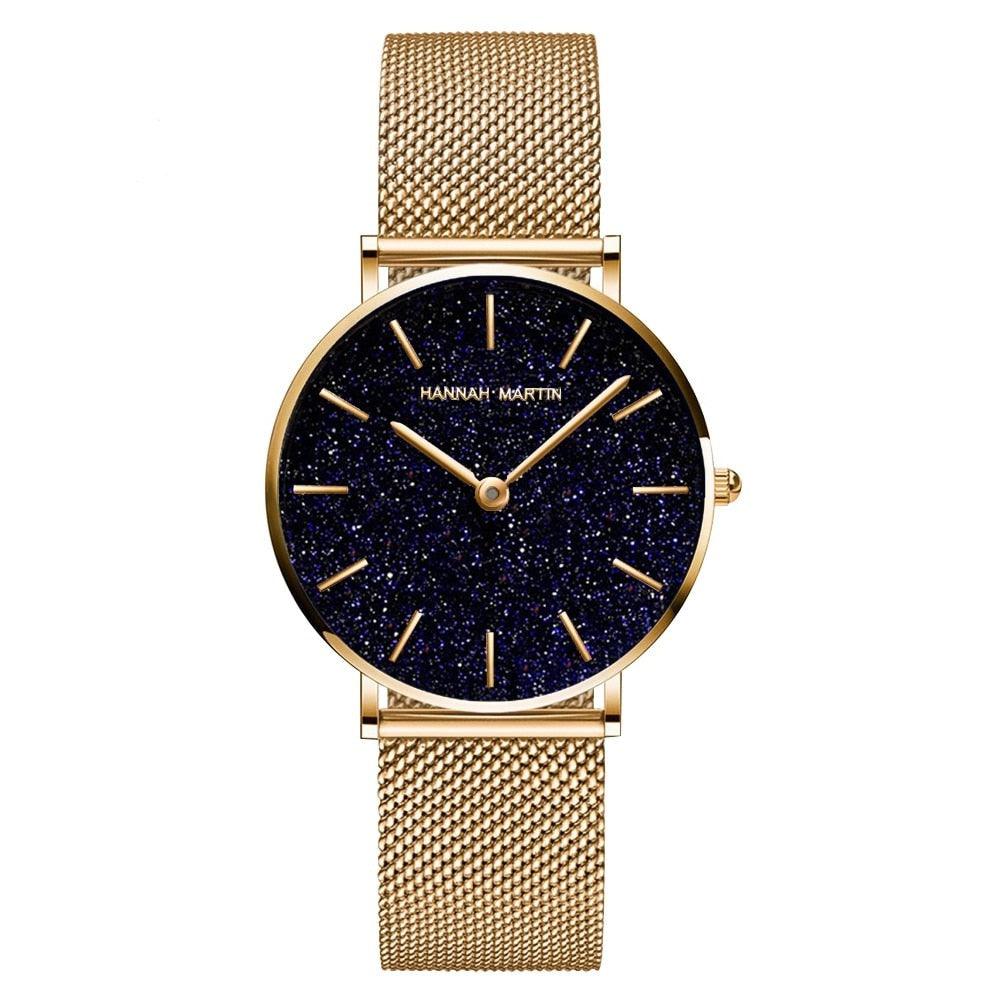 Relógio Feminino Dourado Glitter