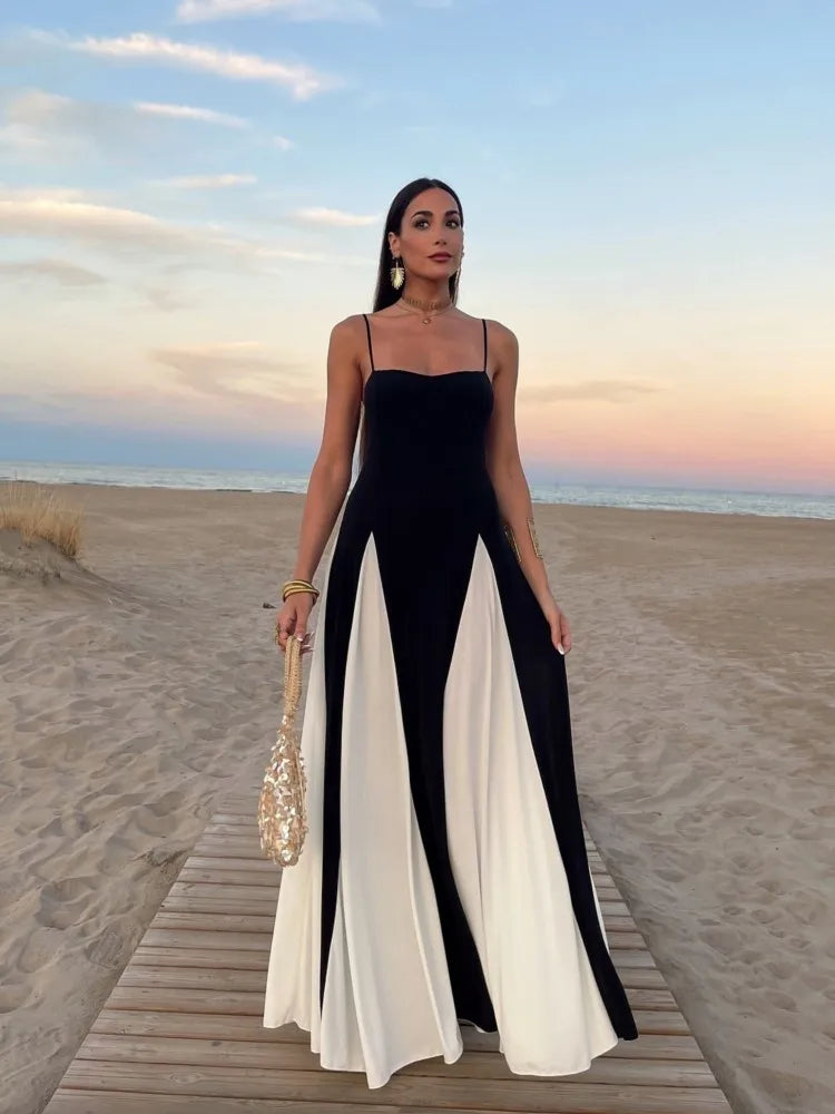 Vestido Elegant Black White