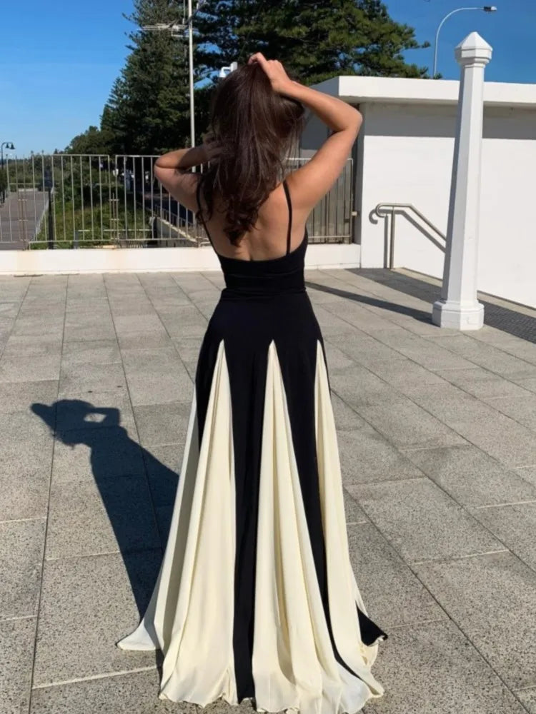 Vestido Elegant Black White