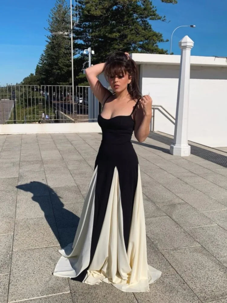 Vestido Elegant Black White