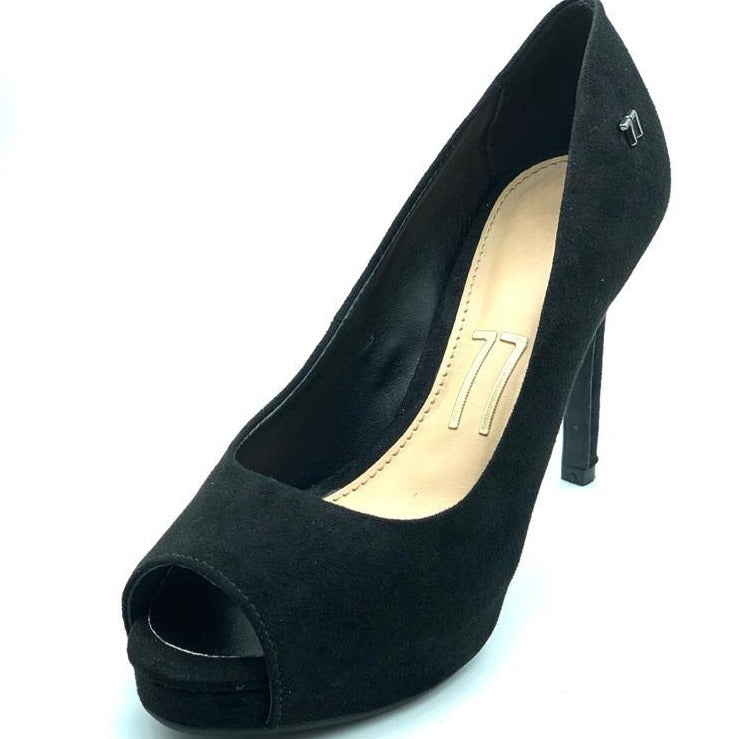 Peep Toe Preto Salto Fino