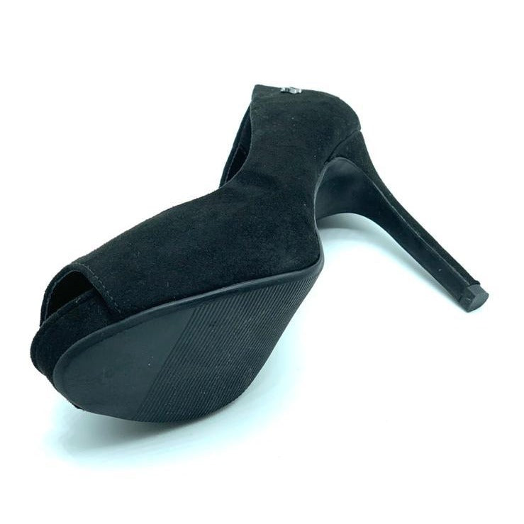 Peep Toe Preto Salto Fino