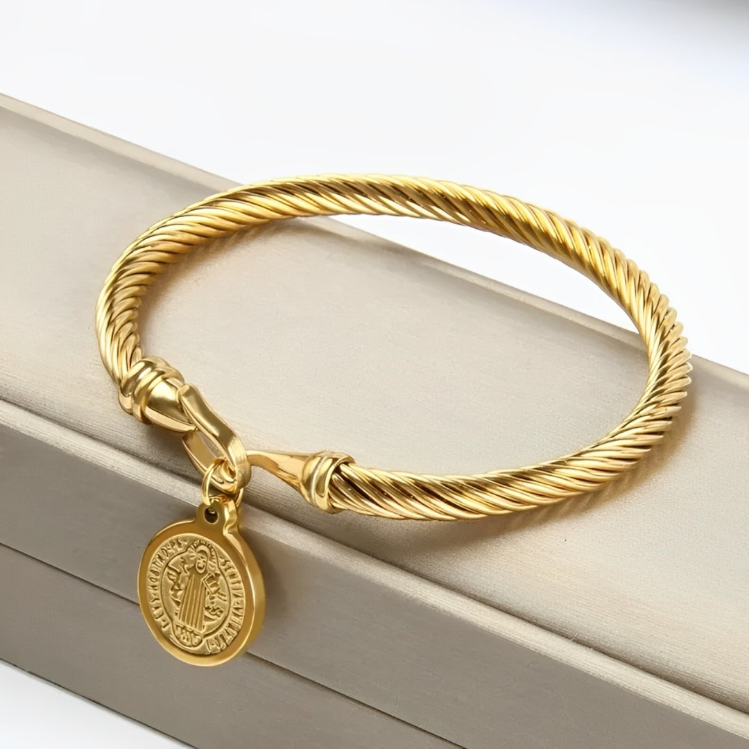 Pulseira Feminina com medalha de São Bento - Única
