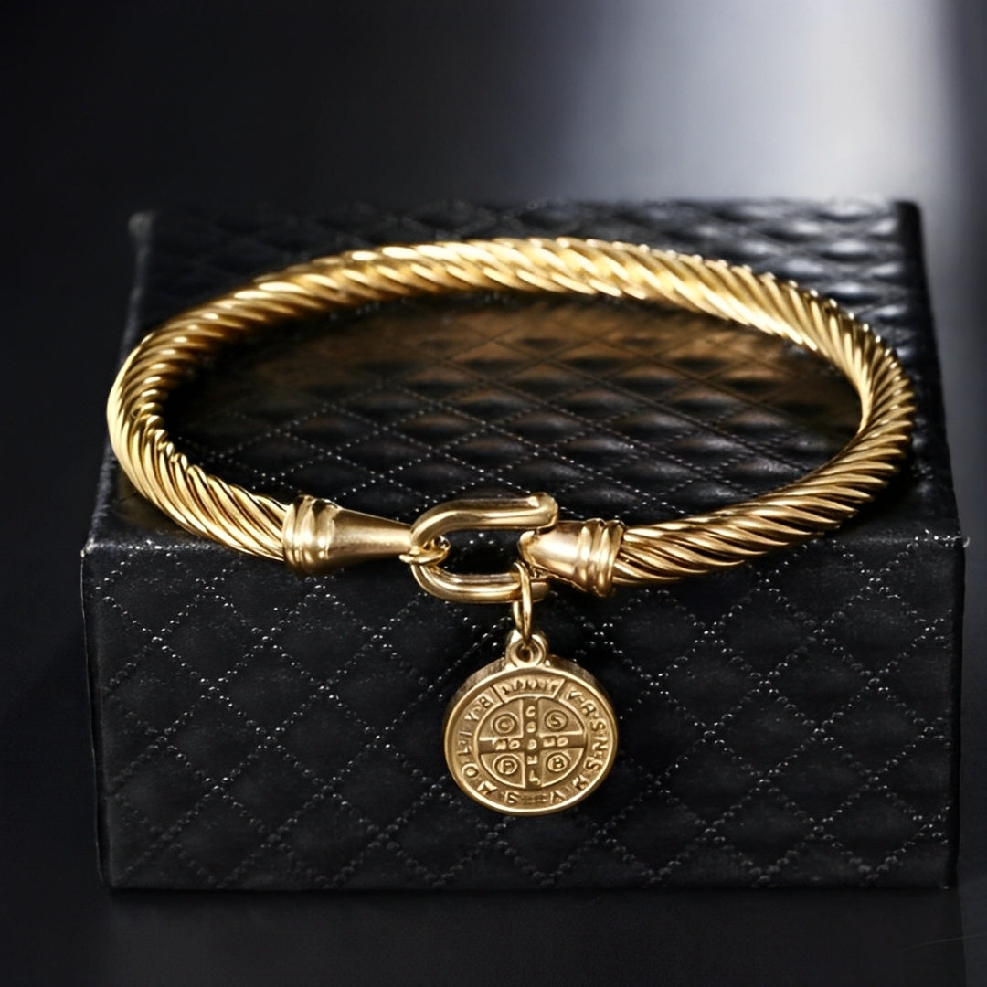 Pulseira Feminina com medalha de São Bento - Única